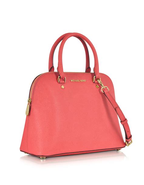 michael kors saffiano dome satchel|Michael Kors leather satchel.